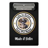 Personaliseer bewerkbare Pet Lovers Design Mini Klembord (Voorkant)