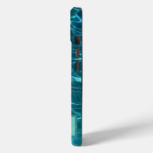 Personaliseer blauwe oceaangolven Case-Mate iPhone case (Achterkant / Links)