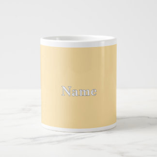 Personaliseer Bleek geel Personaliseer met naam Extra Grote Beker