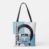 Personaliseer Blue Isetta Bubble Micro car tas (Achterkant)