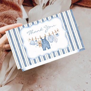 Personaliseer Blue Jean Baby Western Denim Bedankt Kaart
