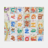 Personaliseer Boheemse Vintage Fleece Deken (Voorkant (Horizontaal))