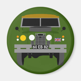 PERSONALISEER BRITSE LEGER VETERAAN LAND-ROVER MAGNEET