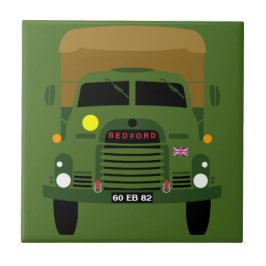 PERSONALISEER BRITSE LEGER VETERAAN TRUCK TEGELTJE