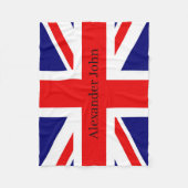 Personaliseer Britse nationale vlag - Union Jack Fleece Deken (Voorkant)