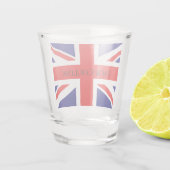 Personaliseer Britse vlag Shot Glas (Achterkant)
