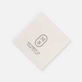 Personaliseer bruiloft cocktail servet (Hoek)