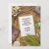 Personaliseer bruin avonturierthema Afstuderen Kaart (Achterkant)