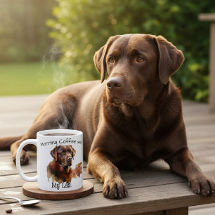 PERSONALISEER Bruine Labradoor Aquarel Koffiemok
