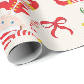 Personaliseer Brunette Boy Elf Cadeaupapier (Rol Hoek)