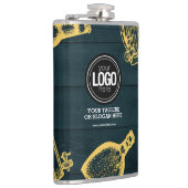 Personaliseer Business Dark Green Brewery Theme Heupfles (Rechts)