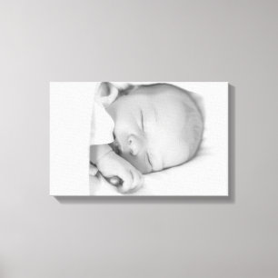 Personaliseer Canvas Art-zwart en wit Foto Baby