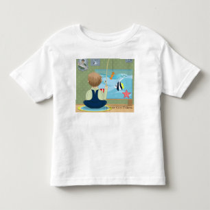 Personaliseer Cartoon Jeremy Goes Vist Kinder Shirts