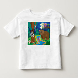 Personaliseer Cartoon Stream Forest Animals Kinder Shirts