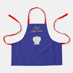 Personaliseer Chef Kinder Blue Craft Schort