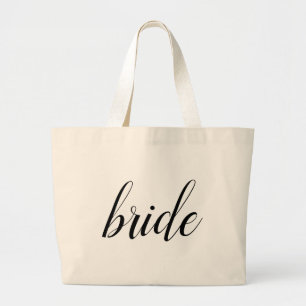 Personaliseer Chic Bride Bachelorette Canvas tas