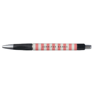 Personaliseer   Chic Coral Stripes Pen