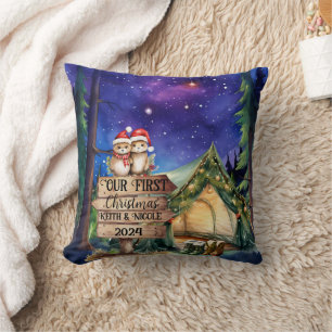 Personaliseer Christmas Couple Passen getrouwd Adv Kussen