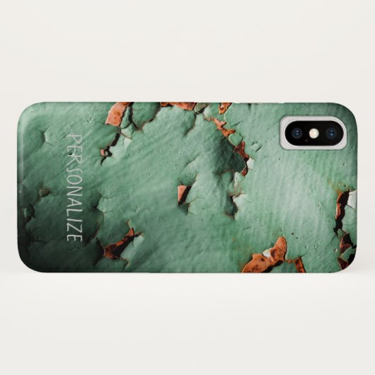 Personaliseer Cool turquoise brown rusty metal Case-Mate iPhone Case (Achterkant (horizontaal))