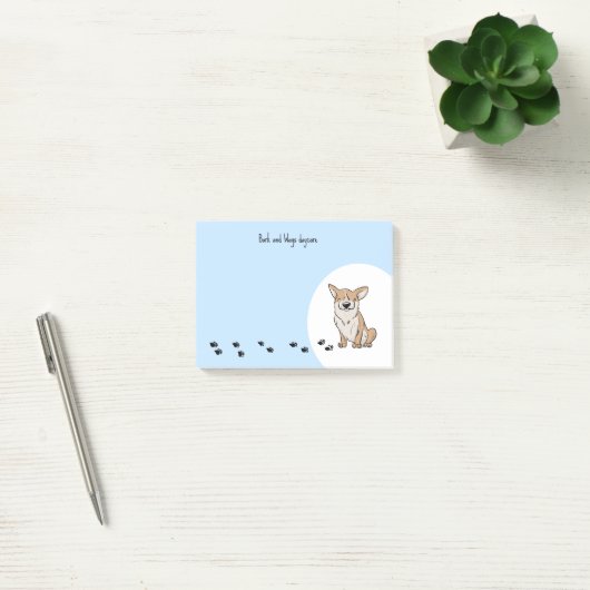 Personaliseer Corgi Post-it® Notes (Kantoor)