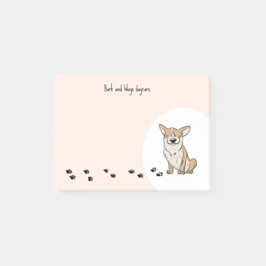 Personaliseer Corgi Post-it® Notes (Voorkant)