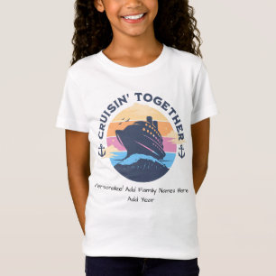 Personaliseer Cruiseschip Familie Schattige T-shirt