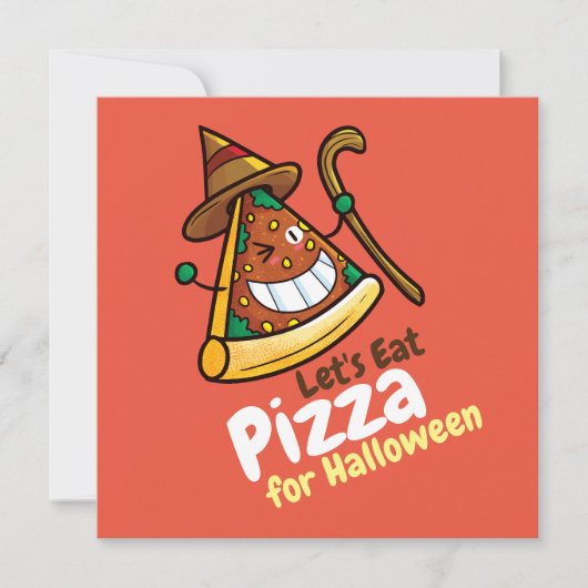 Personaliseer Cute Let's Eat Pizza Invitation (Voorkant)