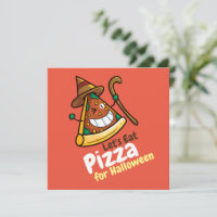 Personaliseer Cute Let's Eat Pizza Invitation