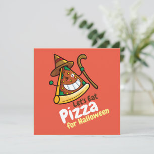 Personaliseer Cute Let's Eat Pizza Invitation
