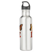 Personaliseer Dansbord met vlinders Waterfles (Achterkant)