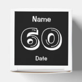 Personaliseer de 60e Birthday Favor Box Bedankdoosjes (Bovenkant)