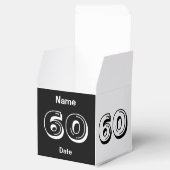 Personaliseer de 60e Birthday Favor Box Bedankdoosjes (Geopend)