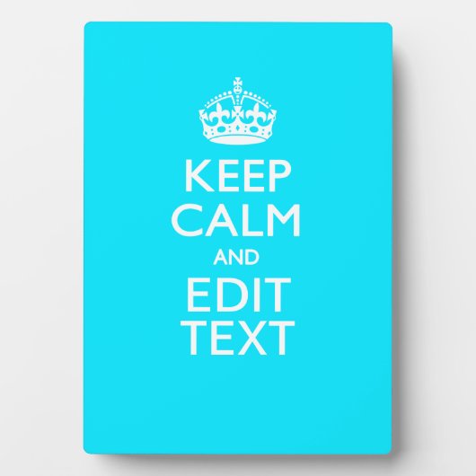 Personaliseer de Accent van Calm Jouw tekst Turquo Fotoplaat (voorkant)