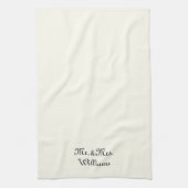 Personaliseer de achternaam van het paar Mr & Mrs  Theedoek (Verticaal)