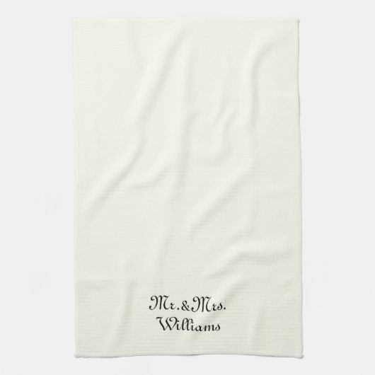 Personaliseer de achternaam van het paar Mr & Mrs  Theedoek (Verticaal)