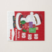 Personaliseer de Afrikaanse Amerikaanse Kerstman Legpuzzel (Horizontaal)