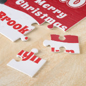 Personaliseer de Afrikaanse Amerikaanse Kerstman Legpuzzel (Zijkant)