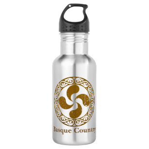 Personaliseer de Baskische bronze Lauburu. Waterfles