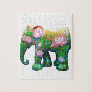 Personaliseer de Dierlijke Bloemen van Afrika van Legpuzzel