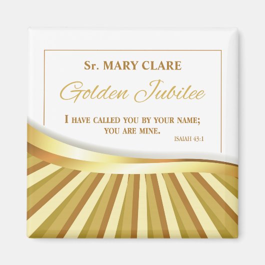 Personaliseer de Golden Jubilee van het Religieuze Magneet (Voorkant)
