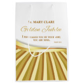 Personaliseer de Golden Jubilee van het Religieuze Medium Cadeauzakje (Voorkant)