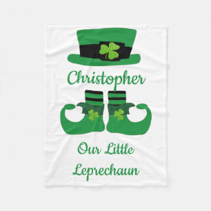 Personaliseer de Ierse groene Leprechaun van St. P Fleece Deken