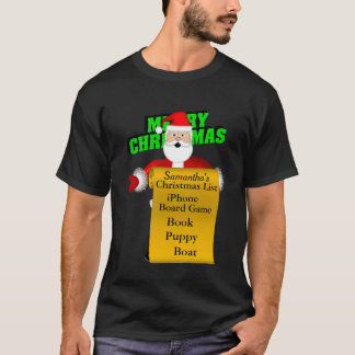 Personaliseer de kerstwenslijst van Sinterklaas T-shirt
