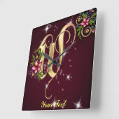 Personaliseer de Klok van de Muur van het Monogram (Hoek)