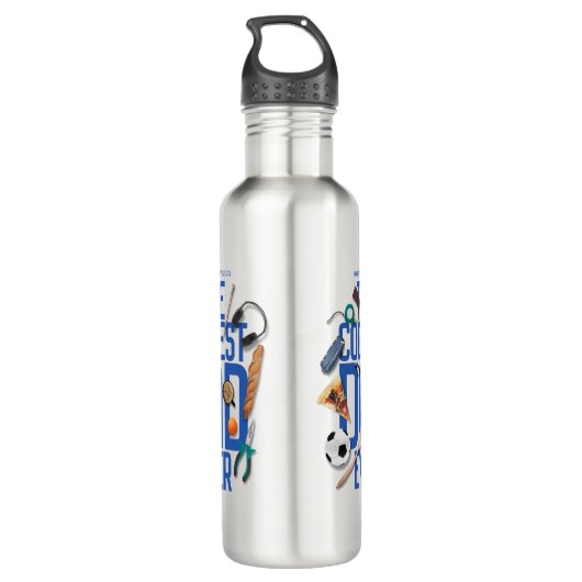 Personaliseer de moderne coolste vader ooit waterfles (Achterkant)