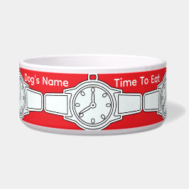 Personaliseer de naam van de hond Tijd om rood te  Voerbakje