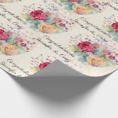 Personaliseer de Namen van het Vertrouwen Roze & G Cadeaupapier (Hoek)