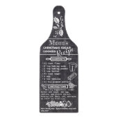 Personaliseer decoratieve kerstrecepten snijplank (Voorkant)