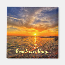 Personaliseer deze 2 Inch Square Beach Magnet Magneet