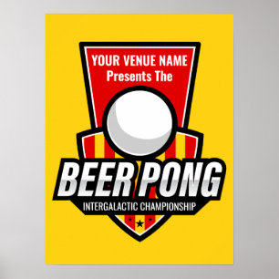 Personaliseer deze Beer Pong Logo Poster